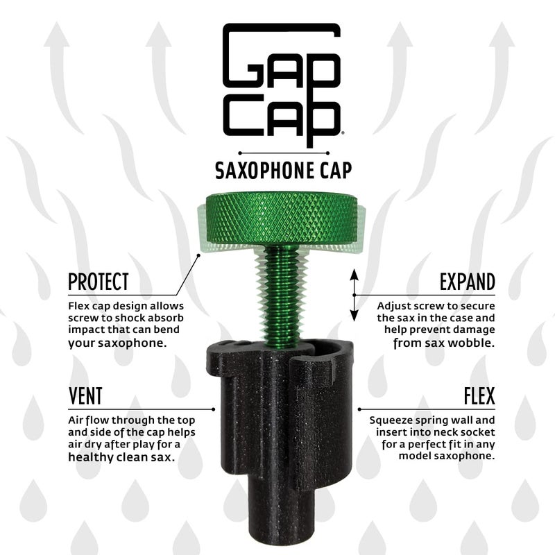 Key Leaves GapCap Tenor Saxophone end plug flex fits in your sax, expands to fit your case, vents air to dry the body tube, and shock absorbs impact like no other end cap - Image 3